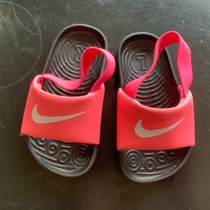 Toddler Girl Pink Nike Slides
